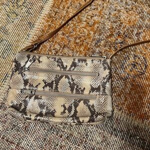 Snakeskin Pattern Crossbody Bag